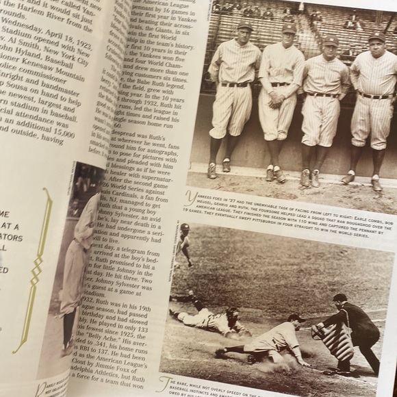 1995 Yankees Yearbook 45th Annual Edition Babe Ruth Hits 100. - Picture 7 of 11